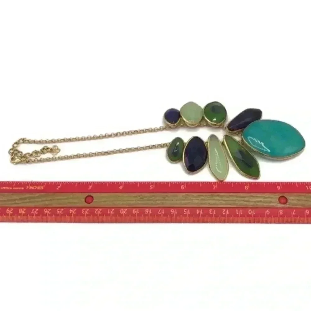 Stella and dot serenity blue green necklace good tone